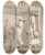 Triptych art skateboard deck of John Thomas Smith Hogarth Painting In Vauxhall Gardens In The Presence Of Jonathan Tyers by John Thomas Smith (1766-1833)