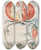 Triptych art skateboard deck of William Blake Pl 4 Infant Joy by William Blake (1757-1827)