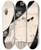 Triptych art skateboard deck of Harry Clarke Her Guardian Sylph Prolonged The Happy Rest by Harry Clarke (1889-1931)