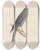 Triptych art skateboard deck of William Swainson Sooty Falcon by William Swainson (1789-1855)