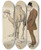 Triptych art skateboard deck of Georges Goursat Sem Quel Chameau Ce Sem by Georges Goursat (Sem) (1863-1934)