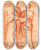 Triptych art skateboard deck of Cornelis Pronk Beeld Van Twee Elkaar Omhelzende Broers by Cornelis Pronk (1691-1759)