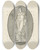 Triptych art skateboard deck of David Humbert De Superville Standing Mercury by David Humbert De Superville (1770-1849)
