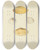 Triptych art skateboard deck of James Sowerby The Mineral Conchology Of Great Britain Pl175 by James Sowerby (1757-1822)