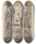 Triptych art skateboard deck of Marius Bauer Straat In Constantinopel_1 by Marius Bauer (1867-1932)