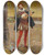 Triptych art skateboard deck of Pierre Jean Van Der Ouderaa The Song Of Love by Pierre Jean Van Der Ouderaa (1841-1915)