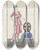 Triptych art skateboard deck of Jan Van Brock Robe Volants_2 by Jan Van Brock (19-20-)