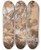 Triptych art skateboard deck of Charles Meynier Earth Receiving The Code Of Roman Law From The Emperors Hadrian And Justinian by Charles Meynier (1768-1832)