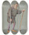 Triptych art skateboard deck of Pipein Gamba Burra Atto Iiio by Pipein Gamba (1868-1954)