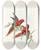 Triptych art skateboard deck of John Gould The Birds Of New Guinea And The Adjacent Papuan Islands Pl13 by John Gould (1804-1881)