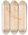 Triptych art skateboard deck of Alessandro Tiarini Seated Male Nude Facing Right by Alessandro Tiarini (1577-1668)
