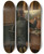 Triptych art skateboard deck of Siegwald Dahl The Painter Jc Dahl At His Easel by Siegwald Dahl (1827-1902)
