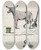 Triptych art skateboard deck of Floris Verster A Donkey Wineglass Head Of A Man With Turban And Beard by Floris Verster (1861-1927)