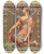 Triptych art skateboard deck of Will Hicock Low Scribners Fiction Number_1 by Will Hicock Low (1853-1932)