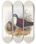 Triptych art skateboard deck of John Gould The Birds Of New Guinea And The Adjacent Papuan Islands Pl48 by John Gould (1804-1881)
