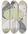 Triptych art skateboard deck of Hilma Af Klint Tree Of Knowledge No 5 by Hilma af Klint (1862-1944)