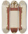 Triptych art skateboard deck of James M Lawson Mirror Chippendale Style by James M Lawson