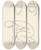 Triptych art skateboard deck of Henri Gaudierbrzeska Three Figure Studies_2 by Henri Gaudier-Brzeska (1891-1915)