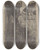 Triptych art skateboard deck of Marius Bauer Binnenplaats In Scutari_1 by Marius Bauer (1867-1932)