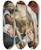 Triptych art skateboard deck of School Of Rogier Van Der Weyden The Descent From The Cross by school of Rogier van der Weyden (1399-1464)