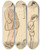 Triptych art skateboard deck of Georges Goursat Sem Cinq Tudes De Deux Personnages Dont Maurice De Rotschild En Militaire by Georges Goursat (Sem) (1863-1934)
