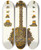 Triptych art skateboard deck of Fedor Grigoryevich Solntsev Derzhava Monomakhova Izobrazhenie 1 by Fedor Grigoryevich Solntsev (1801-1892)