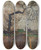 Triptych art skateboard deck of Richard Nicolas Roland Holst Foothpad With Willow And A Village On The Horizon by Richard Nicolaus Roland Holst (1868-1938)