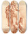 Triptych art skateboard deck of Cornelis Pronk Beeld Van Staande Naakte Jongen Met Fluit by Cornelis Pronk (1691-1759)