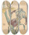 Triptych art skateboard deck of Willem Wenckebach Iris by Willem Wenckebach (1860-1937)