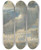 Triptych art skateboard deck of Hans Gude Air Study by Hans Gude (1825-1903)