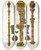 Triptych art skateboard deck of Fedor Grigoryevich Solntsev Skipetr Bolshago Nariada by Fedor Grigoryevich Solntsev (1801-1892)