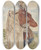 Triptych art skateboard deck of Zygmunt Waliszewski Portrait Of The Artists Brotherinlaw Kirill Zdanevich by Zygmunt Waliszewski (1897-1936)