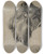 Triptych art skateboard deck of Adolph Von Menzel Head Of A Young Woman Seen From Below by Adolph Von Menzel (1815-1905)
