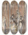 Triptych art skateboard deck of Marius Bauer Straat Met Figuren Waaronder Een Ruiter by Marius Bauer (1867-1932)
