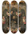 Triptych art skateboard deck of Jan Van Balen Saint Ignatius Surrounded By A Garland Of Flowers by Jan Van Balen (1611-1654)