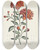 Triptych art skateboard deck of Carington Bowles Pomegranate Blossom by Carington Bowles (1724-1793)