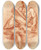 Triptych art skateboard deck of Cornelis Pronk Tekening Van Naakte Man In De Wolken Met Boek En Kaars by Cornelis Pronk (1691-1759)