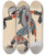 Triptych art skateboard deck of Sergey Yurievich Sudeikin Jester by Sergey Yurievich Sudeikin (1882-1946)