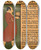 Triptych art skateboard deck of Edward Penfield The Christmas Scribners by Edward Penfield (1866-1925)