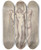 Triptych art skateboard deck of David Humbert De Superville Ornament Van De Drie Gratieen Met Schaal Op Een Console by David Humbert De Superville (1770-1849)