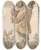 Triptych art skateboard deck of Herman Saftleven Peasant With Child by Herman Saftleven (1609-1685)