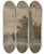 Triptych art skateboard deck of Maurice Chabas Loblisque by Maurice Chabas (1862-1947)