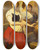 Triptych art skateboard deck of Ary Scheffer Margaret At The Fountain by Ary Scheffer (1795-1858)