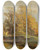 Triptych art skateboard deck of Olga Wisingerflorian Landscape Study by Olga Wisinger-Florian (1844-1926)