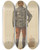Triptych art skateboard deck of Thobald Chartran Vanity Fair Military And Navy La Revanche General Georges Boulanger March 12 1887 by Theobald Chartran (1849-1907)