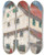 Triptych art skateboard deck of Christian Rohlfs Haus Der Familie Andernach In Soest by Christian Rohlfs (1849-1938)