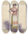 Triptych art skateboard deck of Will R Barnes Corsican Wives Act Ii A7 by Will R Barnes (1939)