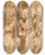 Triptych art skateboard deck of Francisco Ribalta Apparition Of Christ To Saint Vincent Ferrer by Francisco Ribalta (1565-1628)