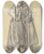 Triptych art skateboard deck of Jakob Frchtegott Dielmann Zwei Mdchen Halten Sich Umschlungen by Jakob Furchtegott Dielmann (1809-1885)