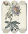 Triptych art skateboard deck of Carington Bowles Passion Flower by Carington Bowles (1724-1793)